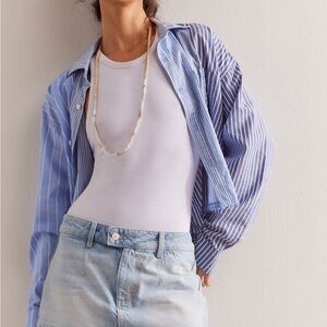 We The Free Light Blue Denim Jean mini skirt